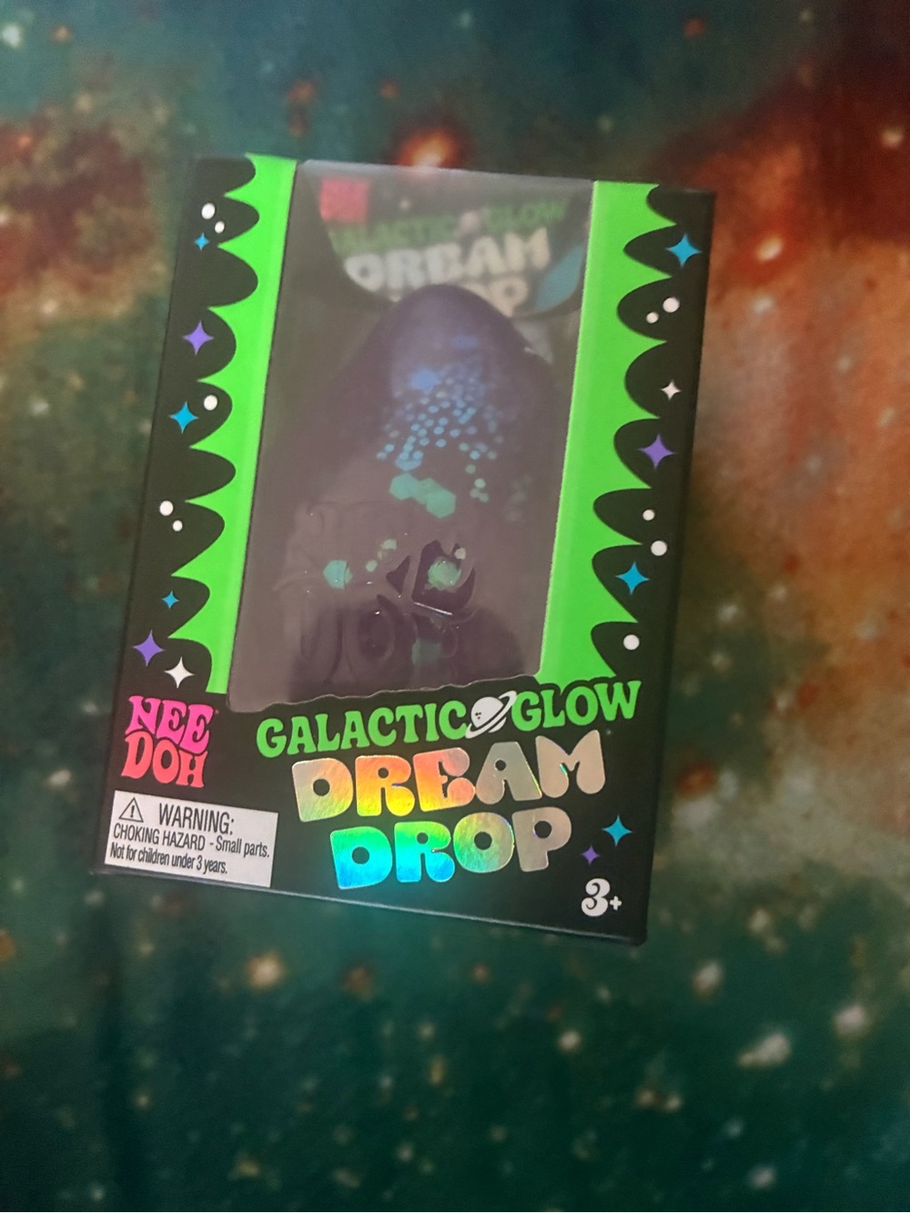 NeeDoh Galactic Glow Dream Drop Sensory Toy - Glow Purple